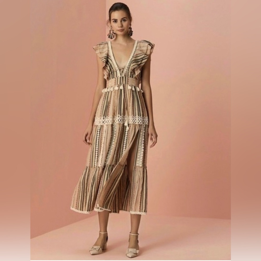 Hemant and Nandita 100% Cotton Made in India Maxi Dress- size medium!